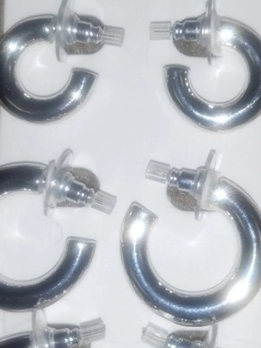 Silver Tone Hoop Earrings